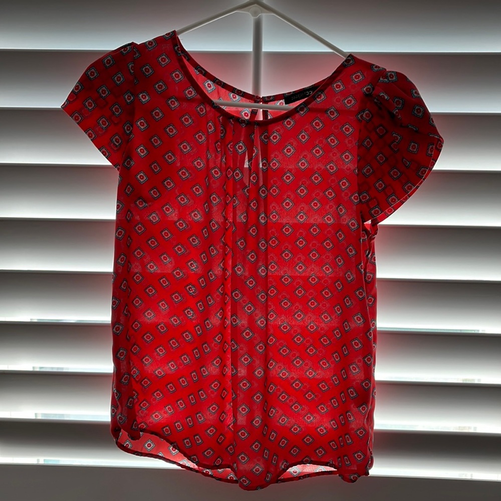Womens short sleeve blouse